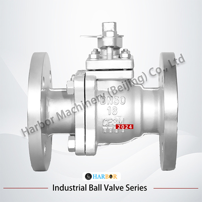 Ασημένια βαλβίδα σφαίρας με επένδυση PTFE Q41F46-16P Αντίσταση στη διάβρωση Υψηλή αξιοπιστία