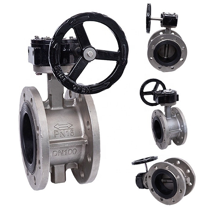 Ατσάλι από ανοξείδωτο χάλυβα D341X-16P Midline Butterfly Valve για DN40-300 σε κανονική θερμοκρασία
